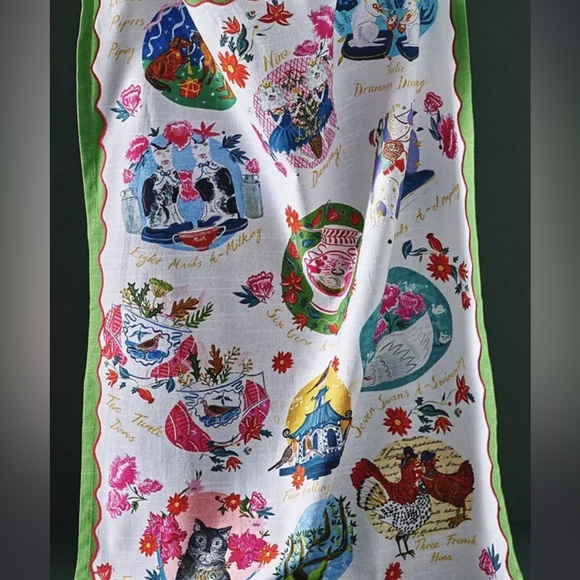 Anthropologie Other - Anthropologie 12 days of Christmas dish towel